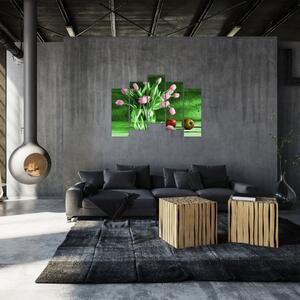 Tulipány vo váze, obraz na stenu (Obraz 125x90cm)