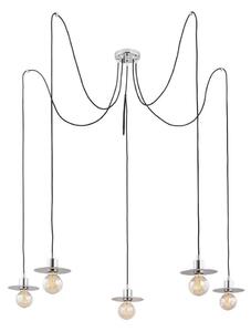 Argon 2079 - Luster na lanku CORSO 5xE27/15W/230V pavúk lesklý chróm