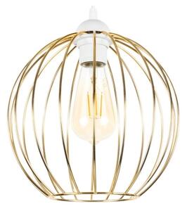 Luster na lanku MATT 3xE27/60W/230V pavúk biela/zlatá