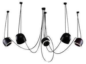 Shilo 9038 - Luster na lanku DOHAR 5xE14/15W/230V pavúk čierna