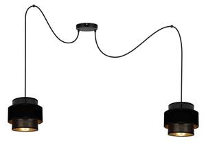 Luster na lanku NESS 2xE27/60W/230V pavúk čierna