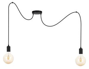 Luster na lanku MIROS 2xE27/60W/230V pavúk čierna