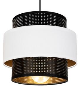 Luster na lanku NESS 2xE27/60W/230V pavúk čierna/biela