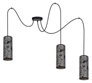 Luster na lanku AVALO 3xE27/60W/230V pavúk šedá/čierna
