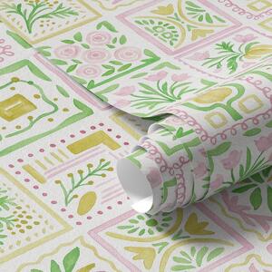 Tapety Jarný botanický patchwork, Tapety kvety, a01082 : Uwalls.sk