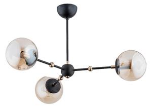 Luster na tyči ITORIS 3xE14/10W/230V čierna/zlatá