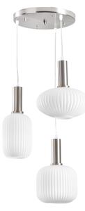 ONLI - Závesný luster DOROTY na lankách 3xE27/15W/230V biela/lesklý chróm