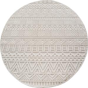 Koberec HELIX 3D boho krémový kruh