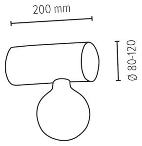 Spot-Light 6994151 - Nástenné svietidlo TRABO 1xE27/25W/230V