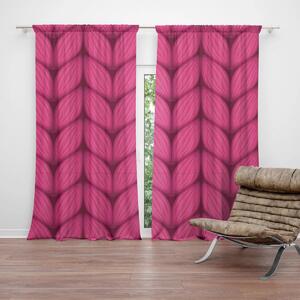 Sablio Záves Pletenie vo fuksiovej farbe: 2 ks 140x250 cm