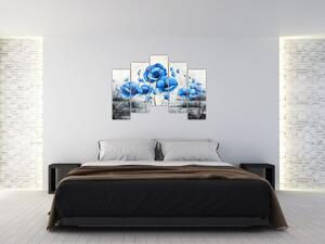 Modré vlčie maky, obraz (Obraz 125x90cm)