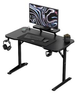 Mark Adler Leader 5.1 Black desk - počítačový stôl s USB nabíjačkou, poličkou na monitor, vedením káblov, 115 × 60 cm