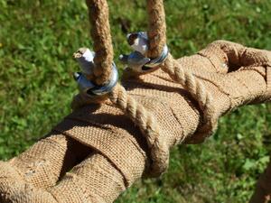 Benlemi Prírodná závesná hojdačka BELLA ručne pletená z vŕbového prútia Zvoľte farbu: Hnedá