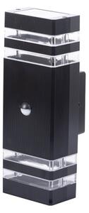 Vonkajšie nástenné svietidlo so senzorom BREZZA 2xGU10/35W/230V IP65