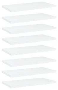 Prídavné police 8 ks, biele 40x20x1,5 cm, kompozitné drevo
