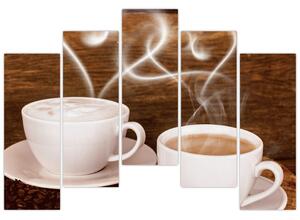 Kávové šálky - obrazy (Obraz 125x90cm)