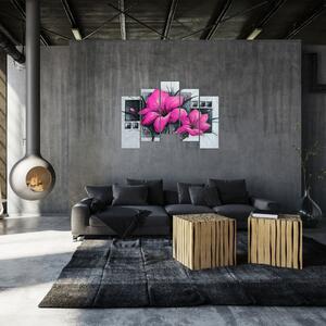 Obraz ružové kvety (Obraz 125x90cm)