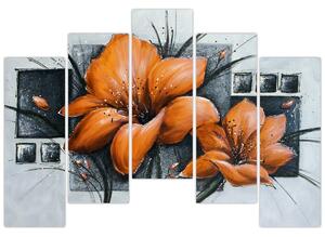 Obraz oranžovej kvety (Obraz 125x90cm)