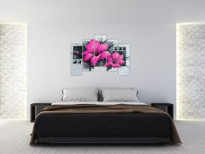Obraz ružové kvety (Obraz 125x90cm)