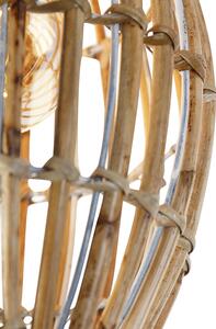 Vidiecke stropné svietidlo bambusové s bielou - Canna Capsule