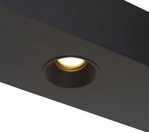 Priemyselné závesné svietidlo čierne so stojanom 4-svetlá GU10 - Cage Rack
