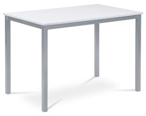 Minimalistický jedálenský stôl, šedo-biela, 110 x 70 x 75 cm