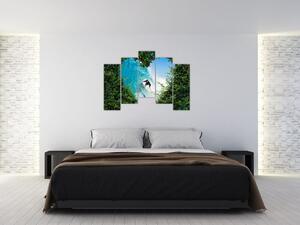 Abstraktný obraz surfistov (Obraz 125x90cm)