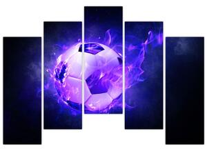 Horiace futbalová lopta - obraz (Obraz 125x90cm)