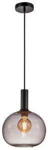 Závesný luster z dymového skla Alton pre žiarovku E27 ø25cm – LED lustre a svietidlá > Lustre