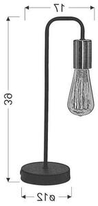 Čierna stolová lampa Herpe pre žiarovku E27 – LED lustre a svietidlá > Kolekcie svietidiel > Kolekcia svietidiel HERPE