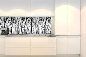 Samolepiace tapety za kuchynskú linku, rozmer 180 cm x 60 cm, čiernobiela tráva, DIMEX KI-180-137