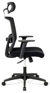 Priedušná kancelárska stolička s výškovo nastaviteľnými opierkami čiernej farby (a-B1013 čierna)