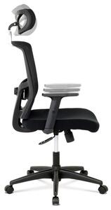 Priedušná kancelárska stolička s výškovo nastaviteľnými opierkami čiernej farby (a-B1013 čierna)