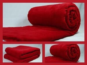 Luxusná deka z mikrovlákna 200 x 220cm červená č.37 Červená