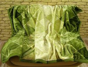 Luxusné deky z akrylu 160 x 210cm zelená č.29 Zelená