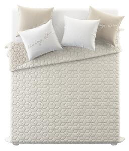 Luxusné obojstranné prehozy na posteľ béžovo krémovej farby 170 x 210 cm Béžová