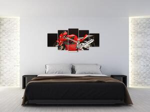 Obraz červené motorky (Obraz 150x70cm)