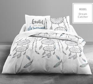 Moderné posteľné obliečky bielej farby s motívom lapača snov Biela