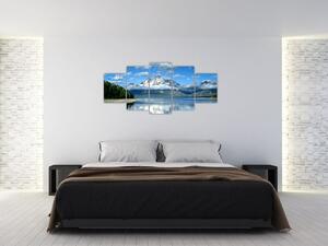 Obraz - zasnežené vrcholky hôr (Obraz 150x70cm)