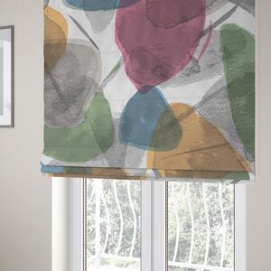 Abstraktná farebná látková okenná roleta šitá na mieru