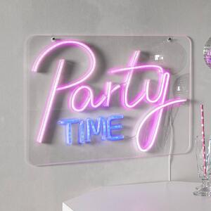 LED nástenné svietidlo Party Time, ružové/biele plexisklo 48 x 36 cm USB