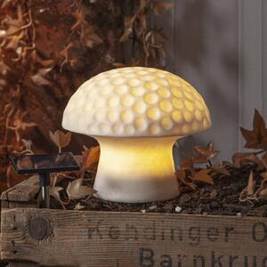 Solárne svetlo Sandy LED, 16 cm, biele, plastové, v tvare huby