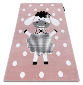 Ružový bodkovaný koberec Veselá ovca Rozmer: 120x170 cm