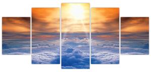 Moderný obraz - slnko nad oblaky (Obraz 150x70cm)