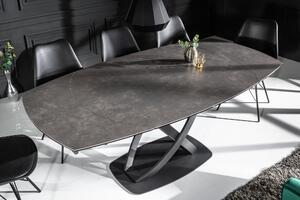 Jedálenský stôl Inceptun 130-190cm antracit keramika