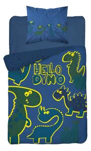 Svietiace detské posteľné obliečky s dinosaurom Zelená