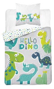 Svietiace detské posteľné obliečky s dinosaurom Zelená