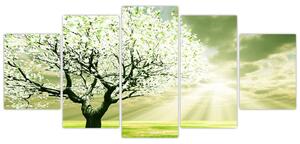 Jarný strom - moderný obraz (Obraz 150x70cm)
