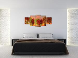 Obraz prírody - farebné stromy (Obraz 150x70cm)