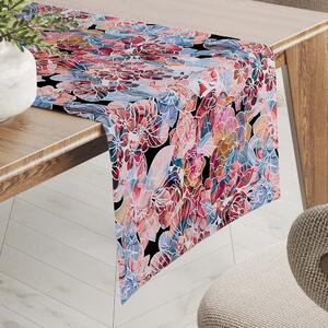 Biante Dekoračný behúň na stôl Rongo RGP-503 Červeno-modré kvety 20x120 cm
